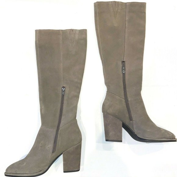 Diba True Park Bench Pointed Toe Boots Knee Tall Taupe Suede 6.5 New - Picture 8 of 13